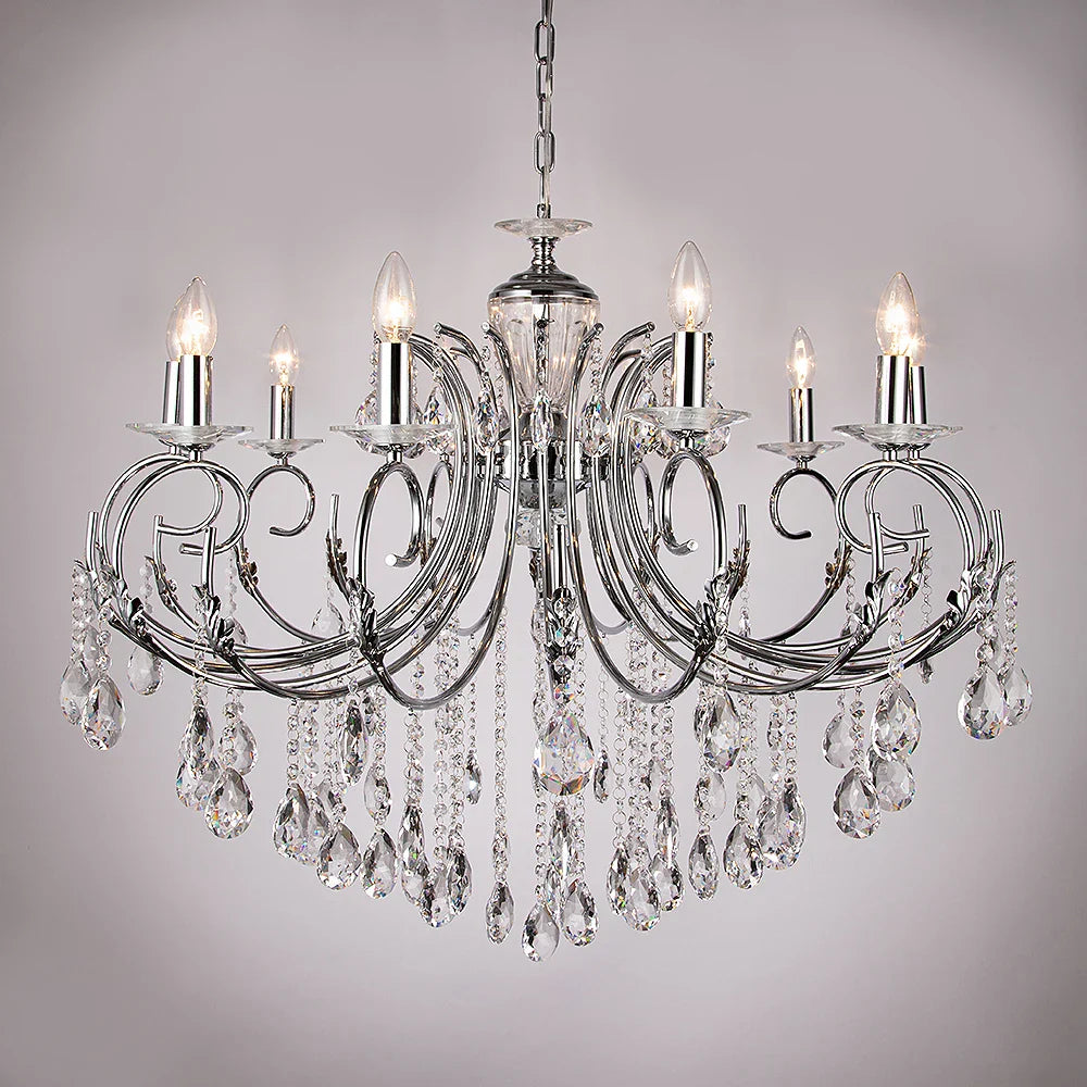 Afralia™ Crystal Chandelier Gold Chrom Nordic LED Luxury Lighting