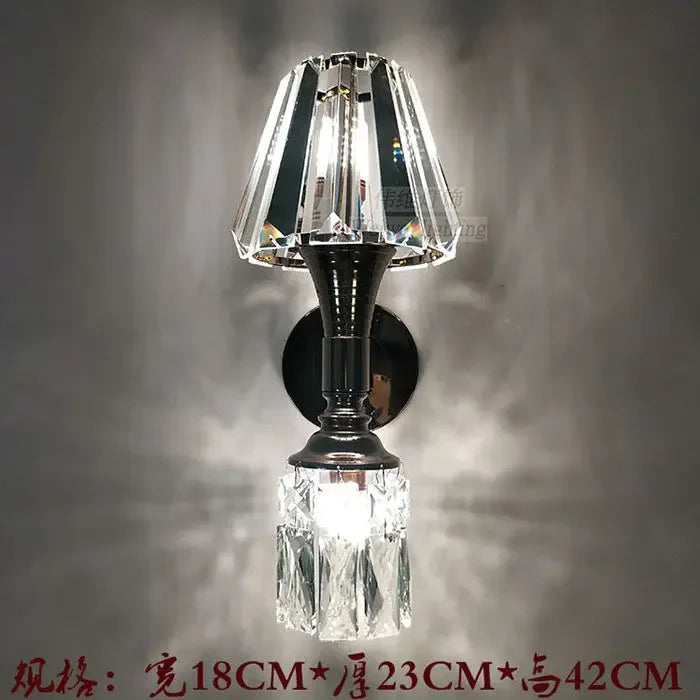 Afralia™ K9 Crystal Wall Lamp for Living Room and Bedroom Atmospheric Lighting