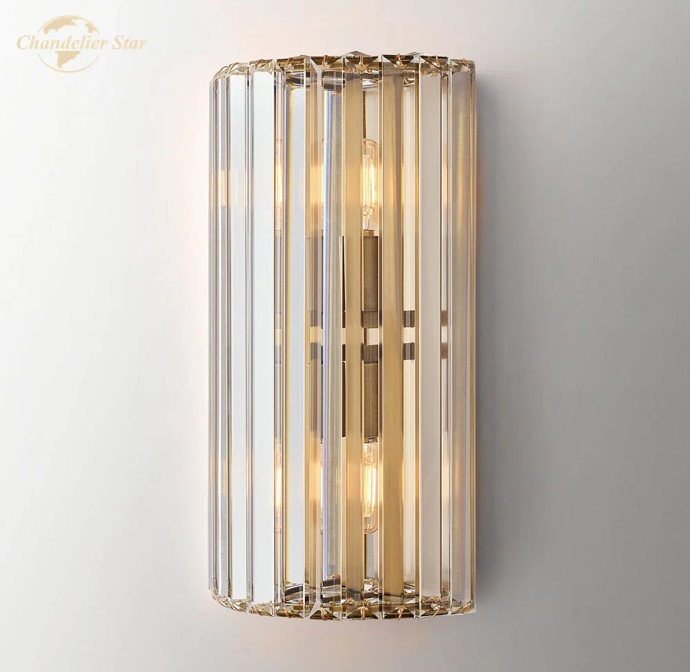 Afralia™ Crystal LED Wall Sconce for Living Room, Bedroom, Bathroom - Modern Indoor Lighting