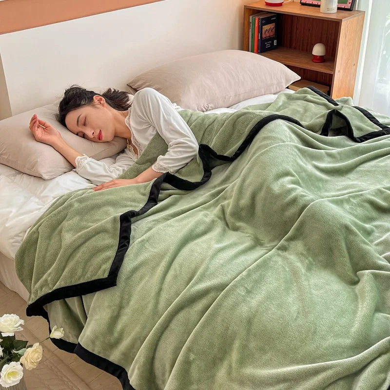 Afralia™ Milk Velvet Blanket: Cozy Flannel Sofa Cover for All Seasons