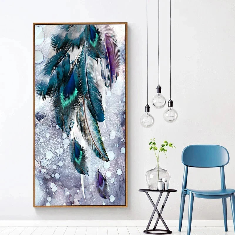 Afralia™ Feather LED Wall Light for Bedroom Living Room Study and Lobby