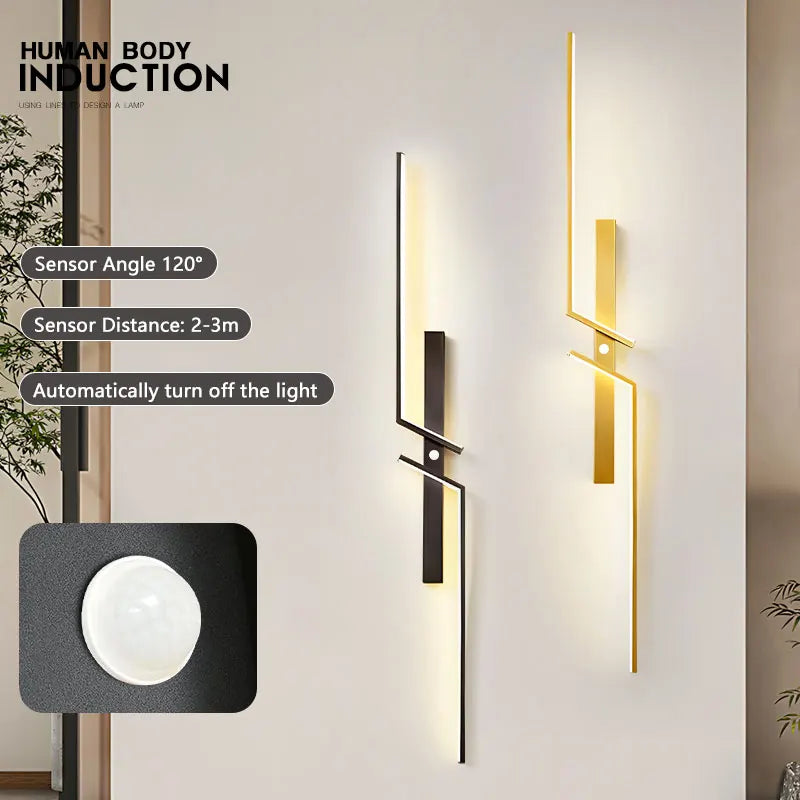 Afralia™ Motion Sensor LED Wall Lights for Indoor Spaces