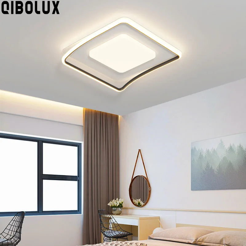 Afralia™ LED Ceiling Lights White Black Infinite Dimming Home Lighting Fixtures