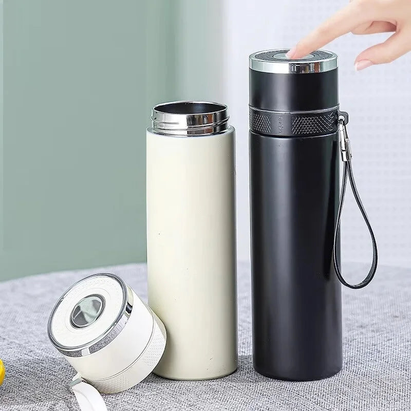 Afralia™ 400ml Stainless Steel Vacuum Insulated Tumbler For Men Solid Color Thermos Cup