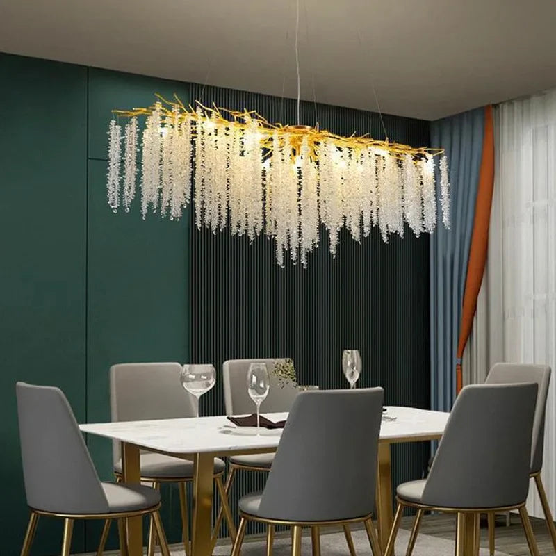 Afralia™ Crystal Chandeliers: Luxury LED Ceiling Pendant Lamps for Home Villa Living Room.