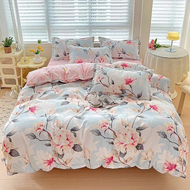 Afralia™ Cotton Printed Bedding Set: Cozy, Breathable, All Seasons Comforter Set