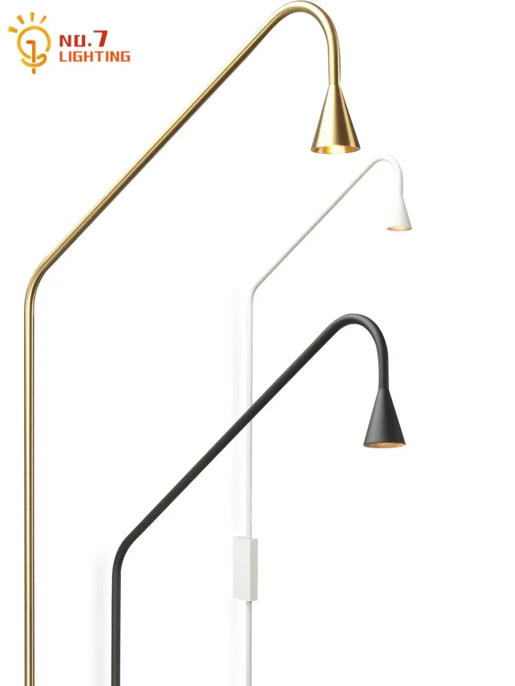 Afralia™ Modern Trizo Swing Arm Wall Lamp LED Indoor Lighting for Living Room Bedroom