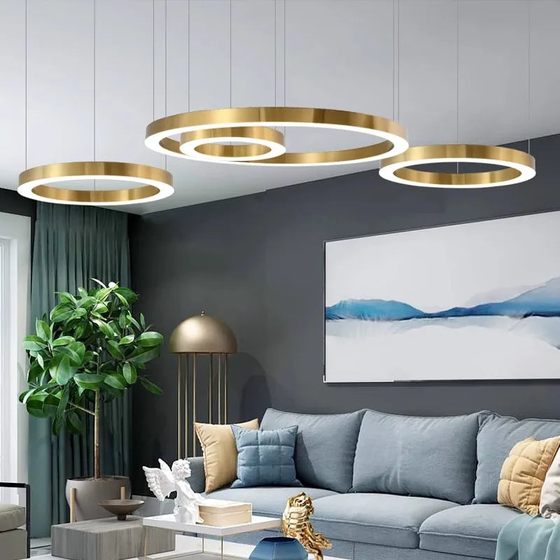 Afralia™ Modern LED Pendant Light for Living Room and Dining Room Chandeliers