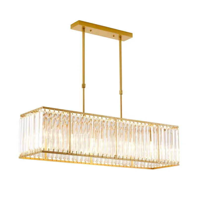 Afralia™ Nordic Modern Crystal Chandelier Three-Head Hanging Light for Living Room