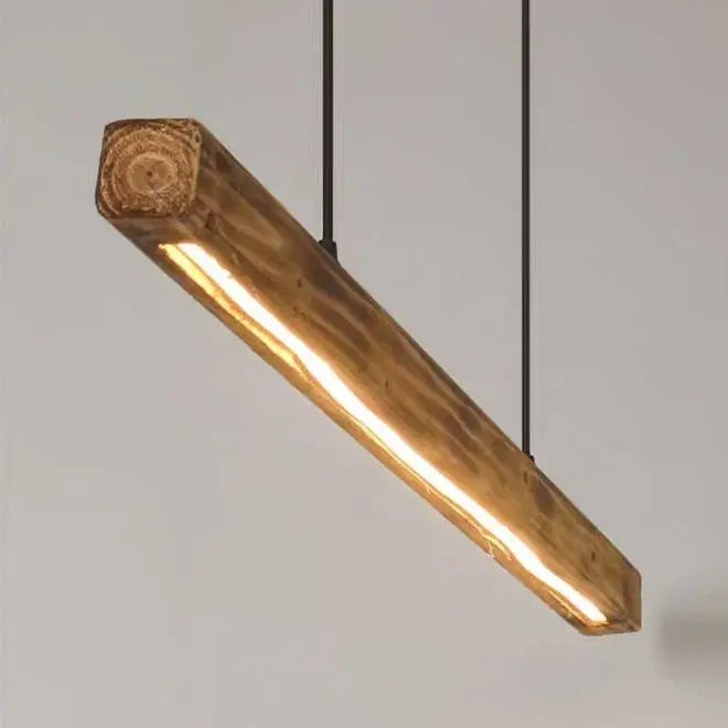 Afralia™ Vintage Log Lamp: Japanese Style, Creative, Zen Chandelier for Restaurant, Bar, and Home