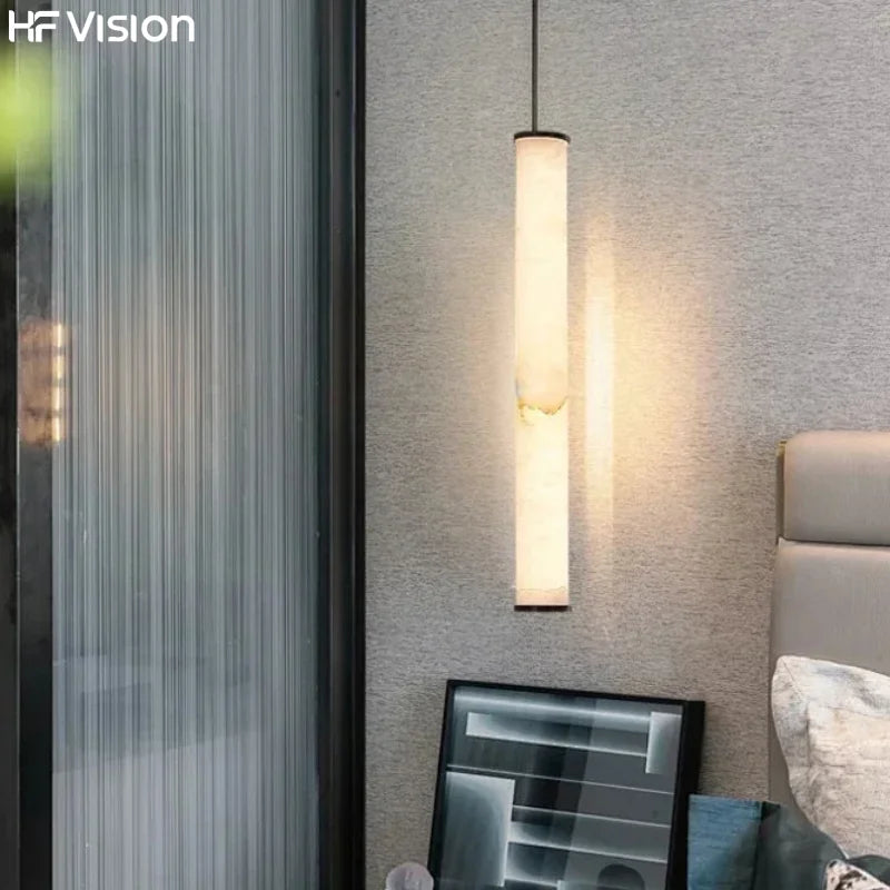 Afralia™ Modern Marble Pendant Light for Living Room, Bedroom, Dining, Bedside - Luxury Minimalist Design