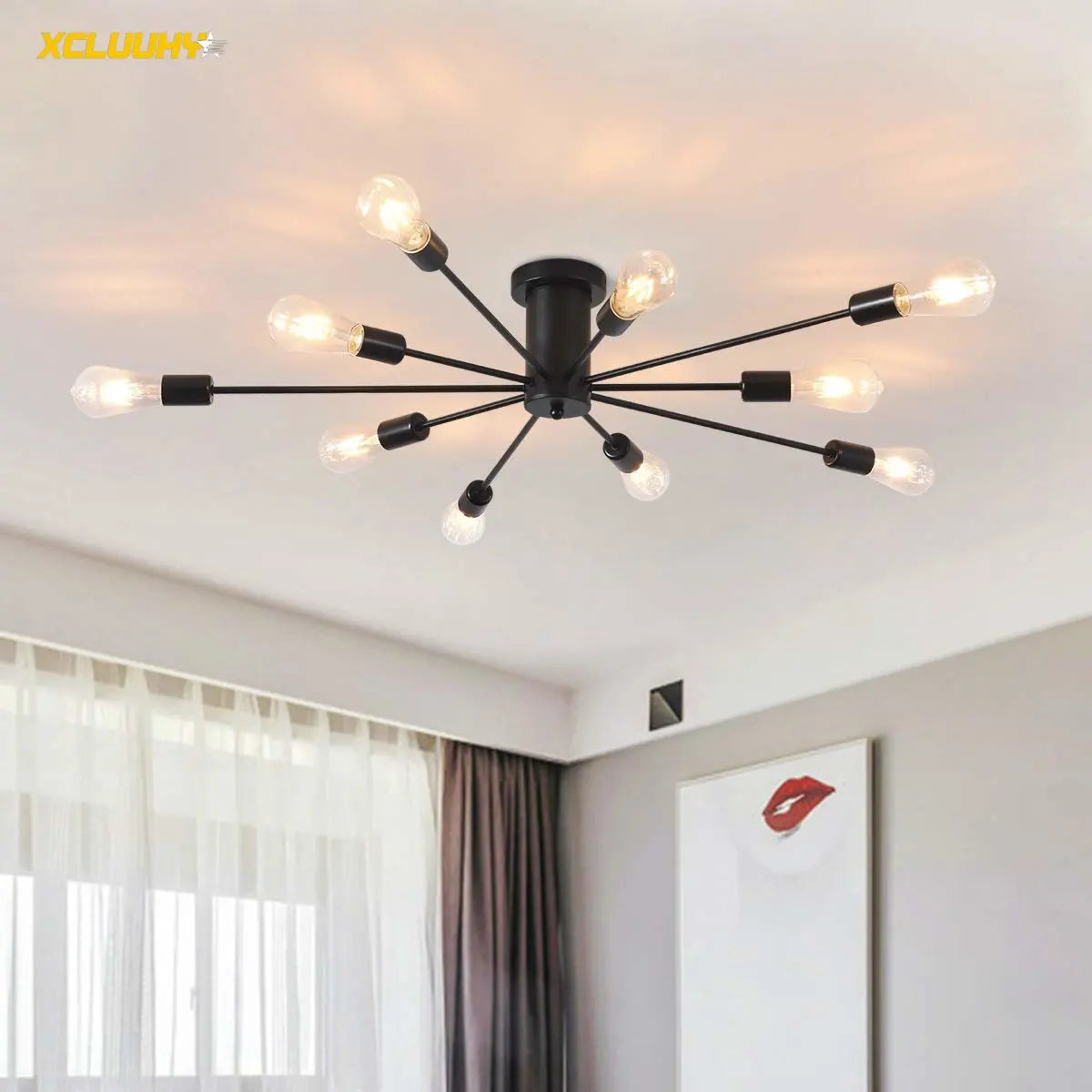 Afralia™ Retro Vintage Ironware Pipes Ceiling Lamp, Classic Art Chandeliers for Living Dining Room