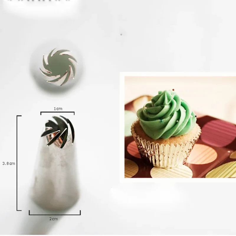 Afralia™ Rose Icing Piping Nozzles: Stainless Steel Cake Decorating Tool with Flower Mouth Cream Pastry Tips