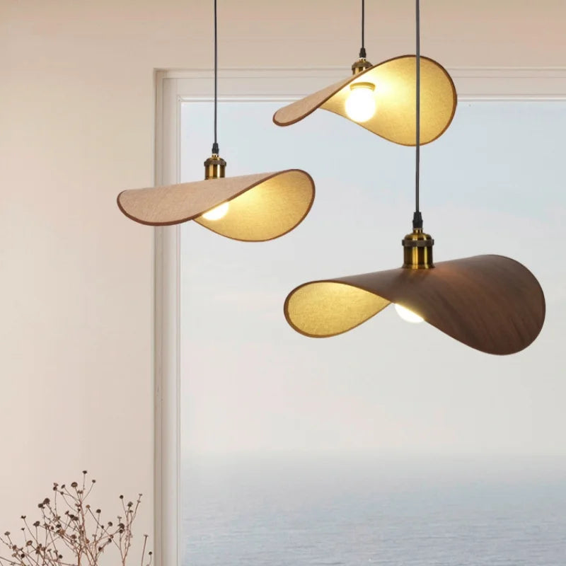 Afralia™ Retro Hat LED Pendant Light: Nordic Minimalist E27 Dining Room Hanging Lamp