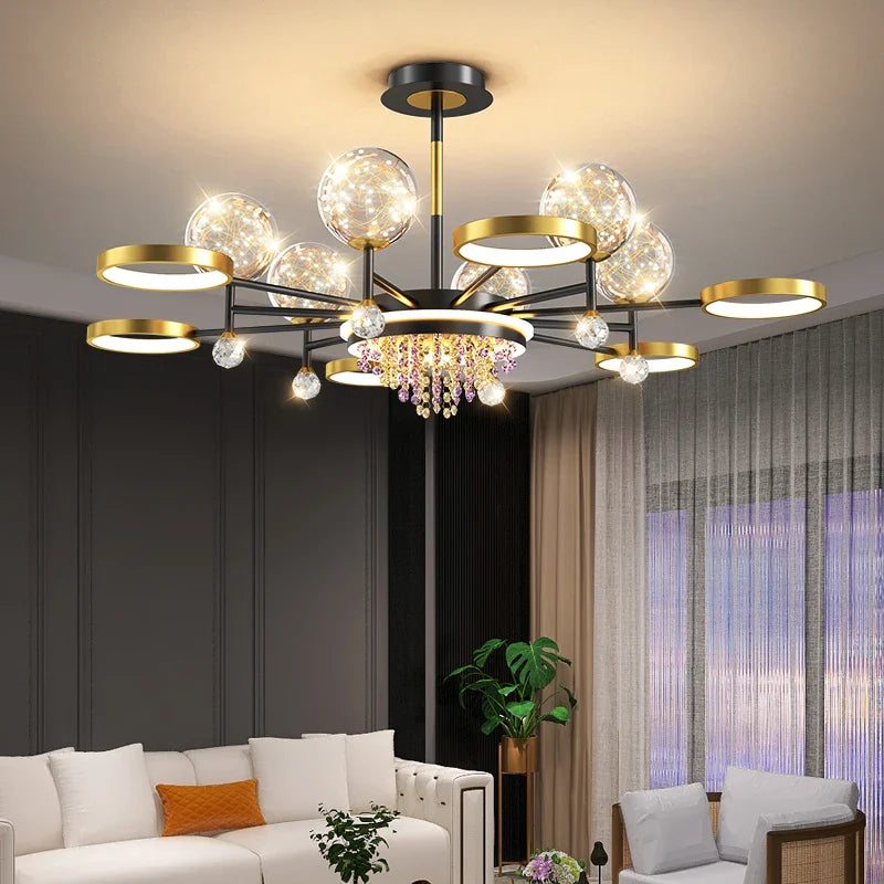 Afralia™ Nordic Glass Ball LED Ceiling Light for Bedroom Living Room Decoration Indoor Lighting