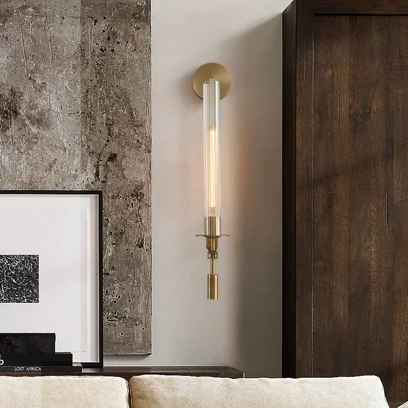 Afralia™ Moon Wall Light: American Style Glass Wall Lamp for Bedroom Decor