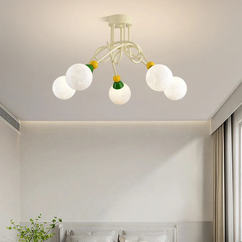 Afralia™ Nordic LED Pendant Light White Red 3 Heads 5Head Dining Room Kitchen Living Room