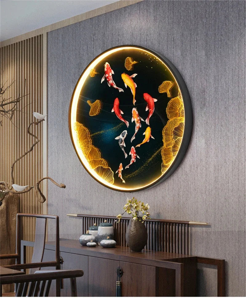 Afralia™ Chinese Picture Wall Decoration Lamp - Modern LED Lighting for Home Décor