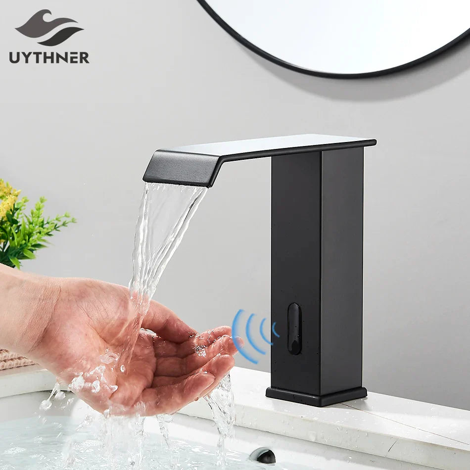 Afralia™ Smart Sensor Waterfall Faucet for Bathroom Basin