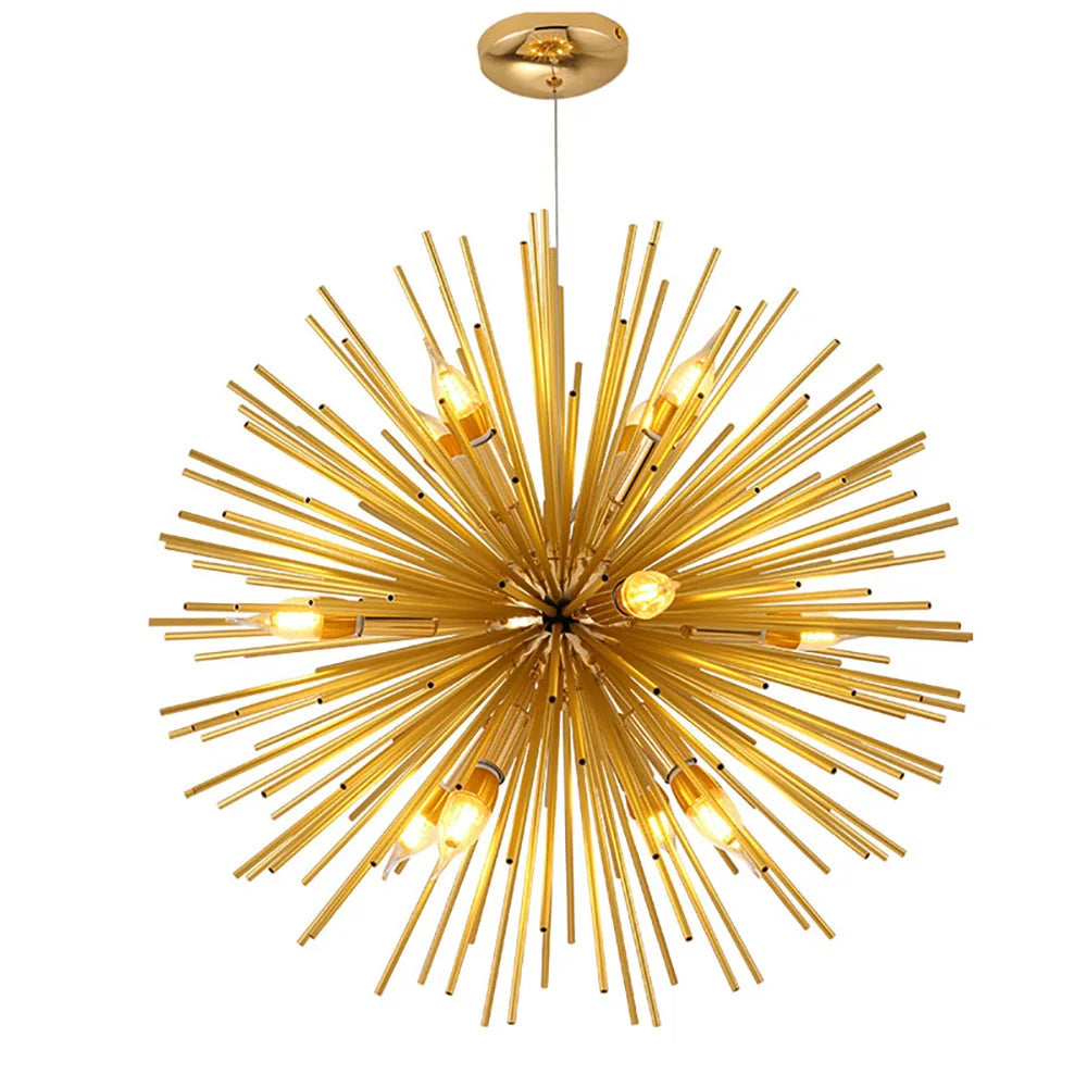 Afralia™ Metal Pendant Lamp Hanging Light: Dandelion Chandelier with E14 Bulb Slots