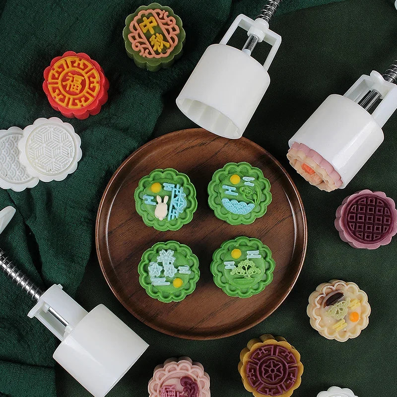 Afralia™ 3D Cherry Blossom Mooncake Mold for Mid-autumn Festival Baking