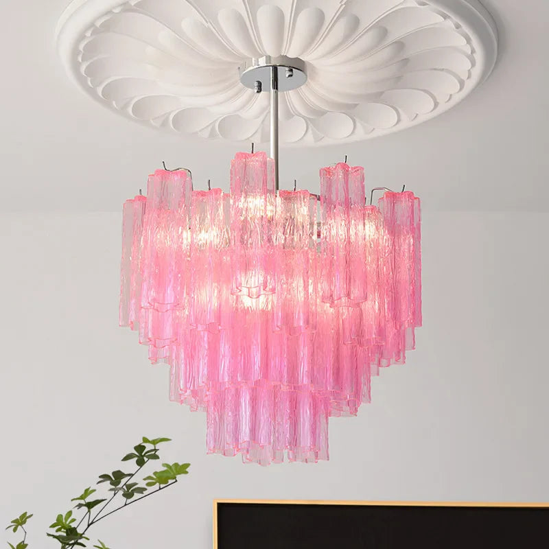 Afralia™ Glass Pendant Chandelier LED Ceiling Light Fixture Luxe Modern Hanging Lamp