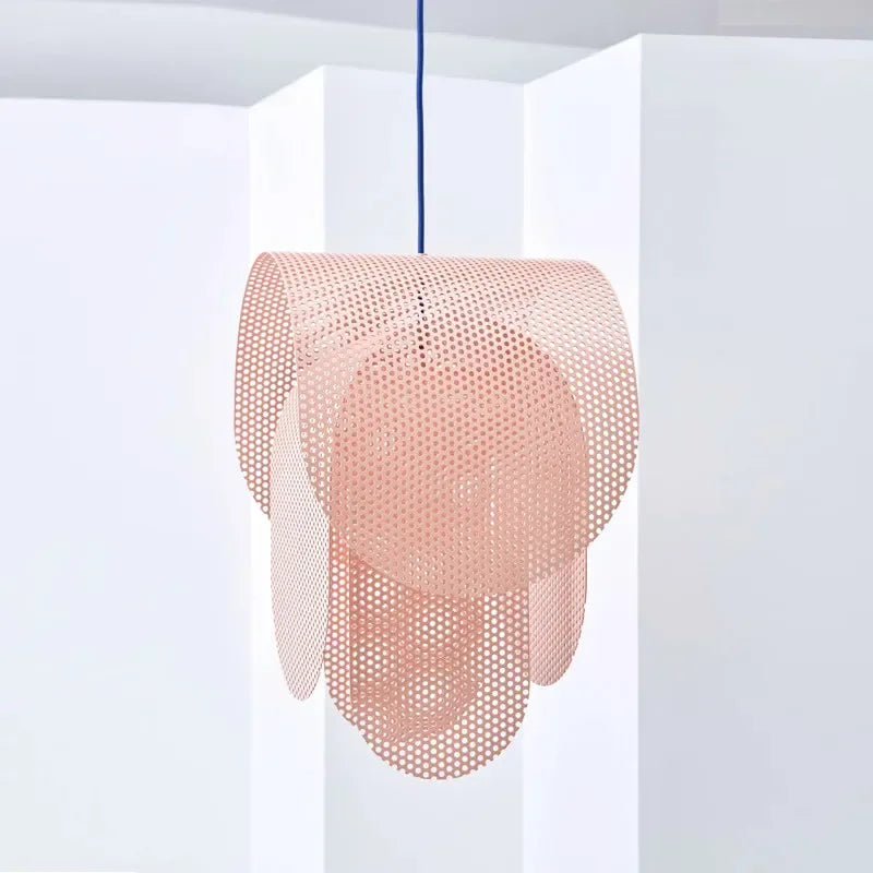 Afralia™ Posie Pendant Lamp: Nordic Pink Net Lighting for Children's Room & Study