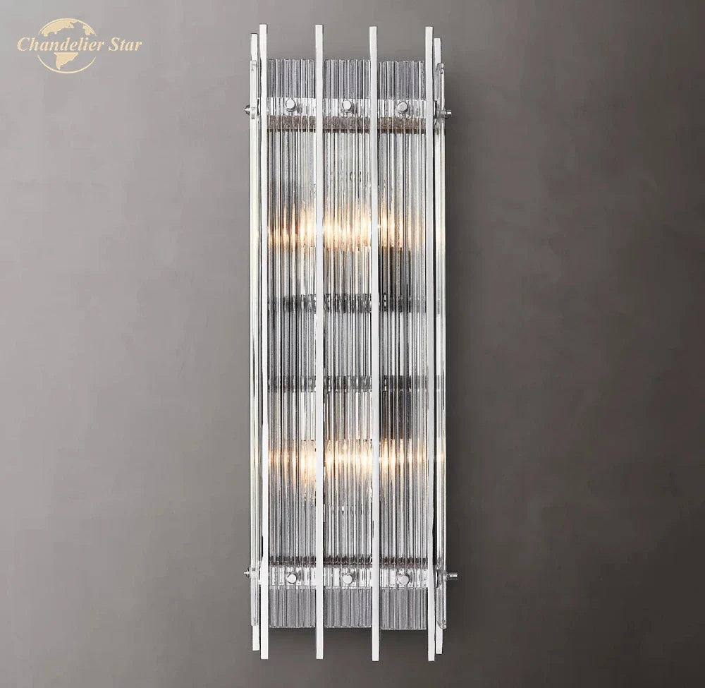 Afralia™ San Marco Glass Sconce: Modern Indoor Wall Lamp for Bathroom, Living Room & Bedroom