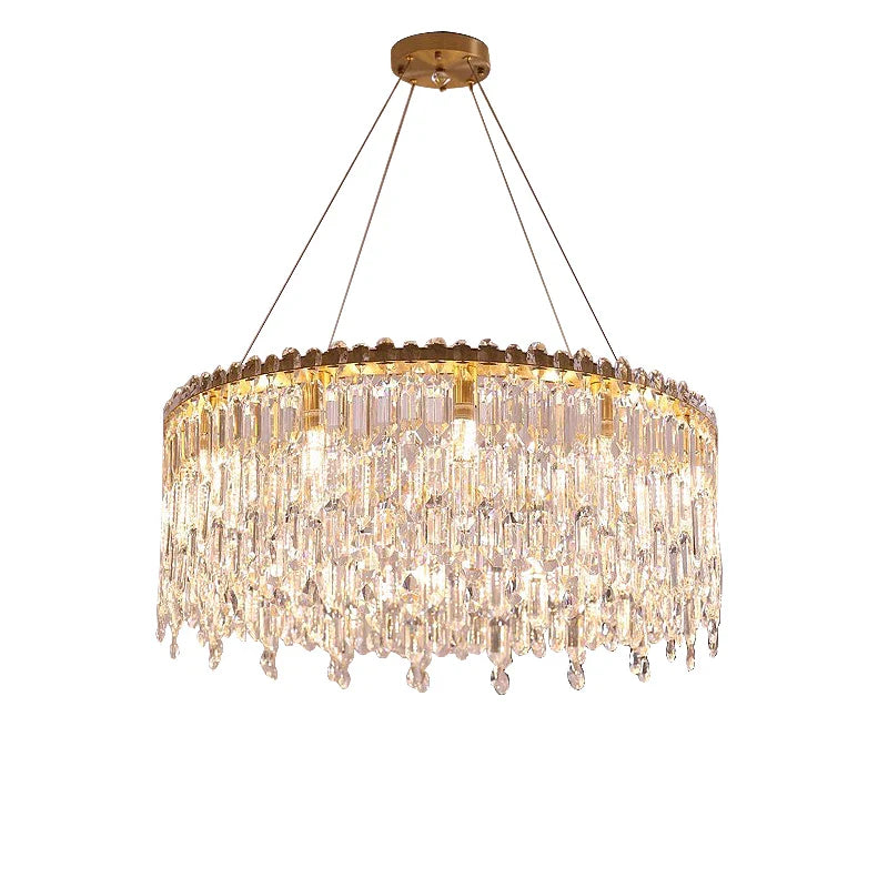 Afralia™ Crystal Pendant Chandelier for Living Room Bedroom - Luxury Hanglamp by Lamparas Lustres