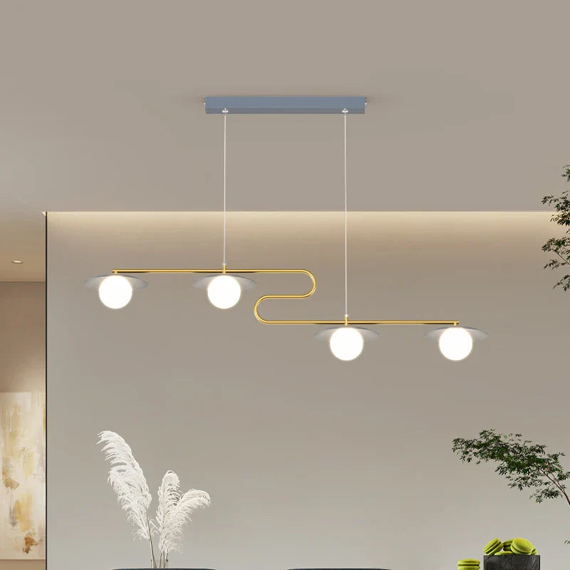 Afralia™ Dimmable Led Ceiling Chandelier for Living Room, Dining Table, Kitchen - Modern Indoor Lighting Fixture