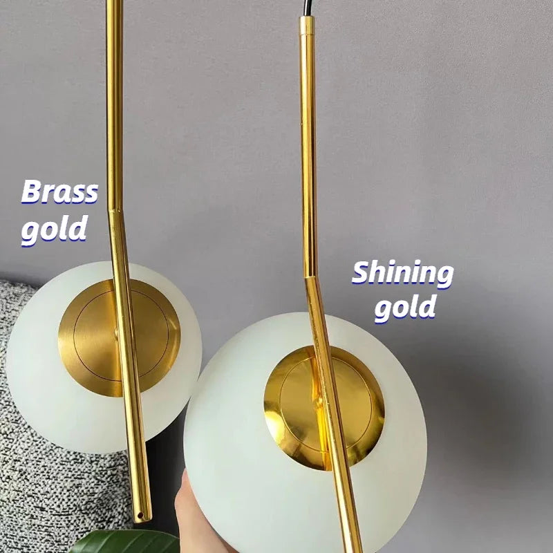 Afralia™ Glass Ball Pendant Light Fixture Modern Hanging Lamp for Bedroom Dining Room