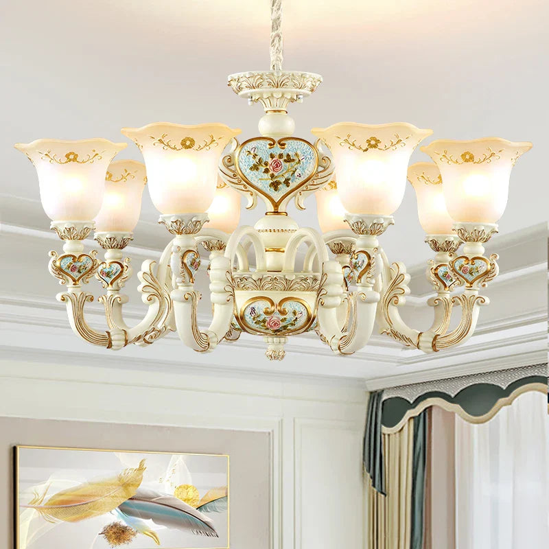 Afralia™ Luxury Resin Chandelier for Elegant Living Room, Dining Room, and Bedroom