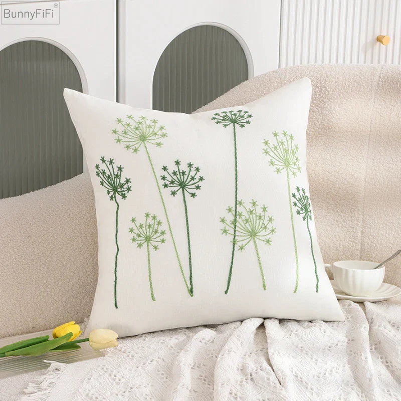 Afralia™ Cactus Lemon Dandelion Palm Tree Cotton Pillow Case 45x45cm Home Decor