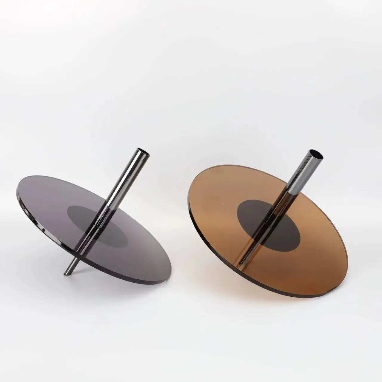 Afralia™ Geometric Metal Saucer Ornaments Handicrafts Home Decoration Flower Vase Accessories