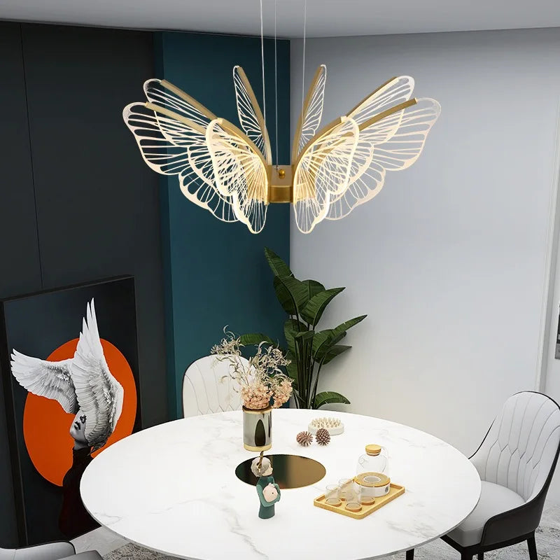 Afralia™ LED Butterfly Chandeliers: Modern Lighting Fixtures for Home Decor
