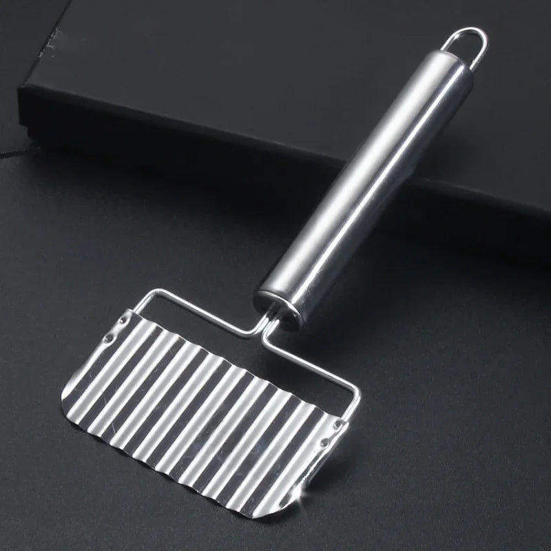 Afralia™ Potato Chip Slicer Shredder Wavy Cutter Chopper Kitchen Gadgets