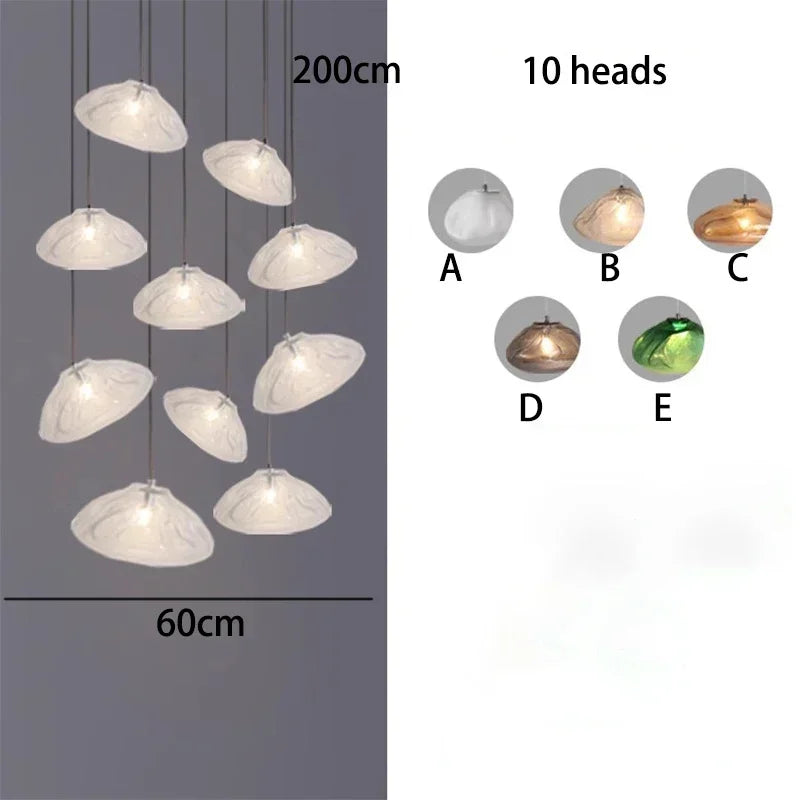 Afralia™ Crystal Chandelier Stair Pendant Lamp | Modern Living Room Lighting Fixture