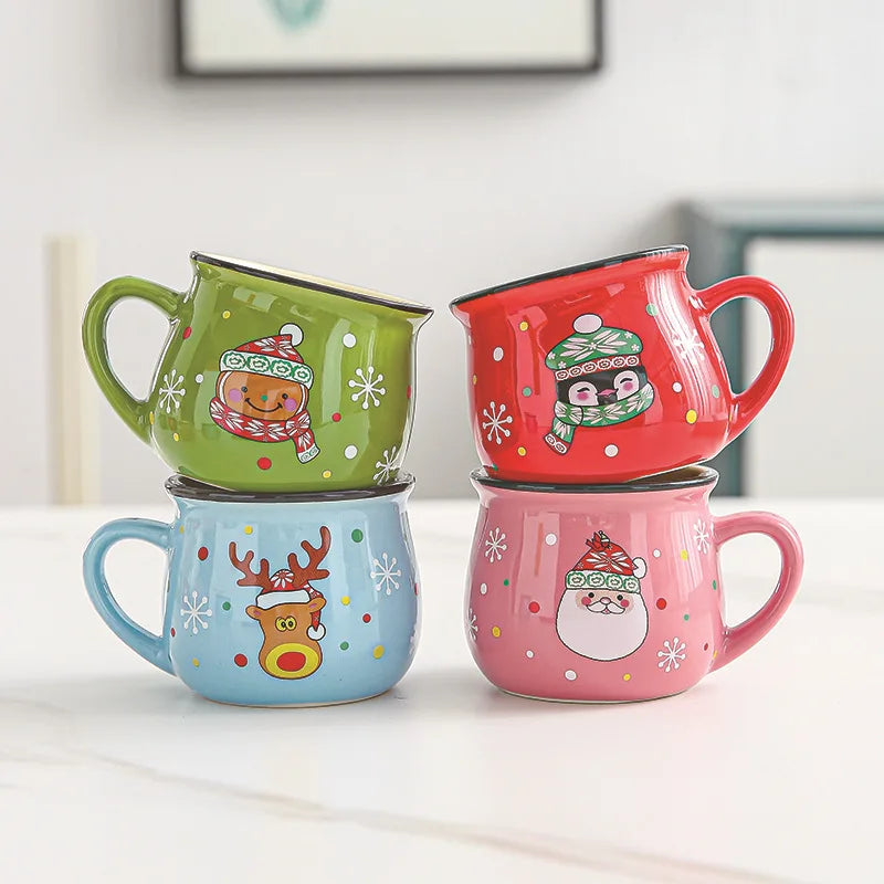 Afralia™ Santa Cartoon Christmas Mousse Cup for Home, Office & Baking Shop