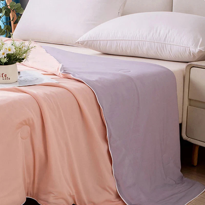 Afralia™ Double Side Ice Cream Air Conditioning Quilt: Soft, Breathable, Machine Washable Summer Blanket