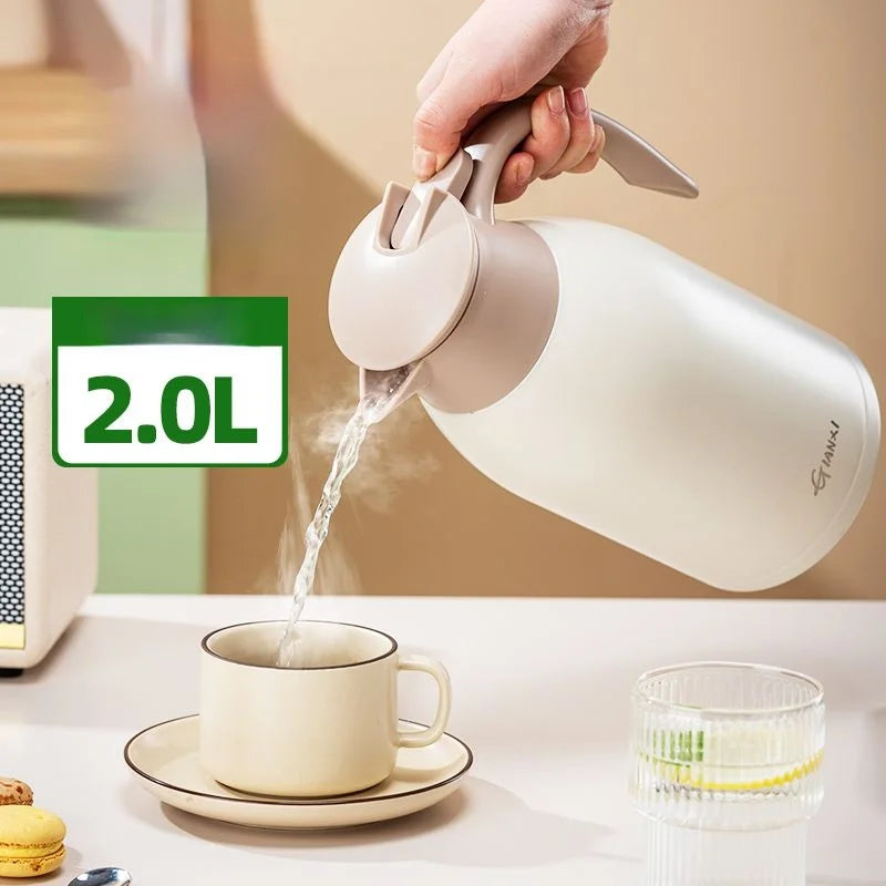 Afralia™ Large 48-Hour Cold Bottle 2000ML Thermal Pot Hot Water Coffee Teapot