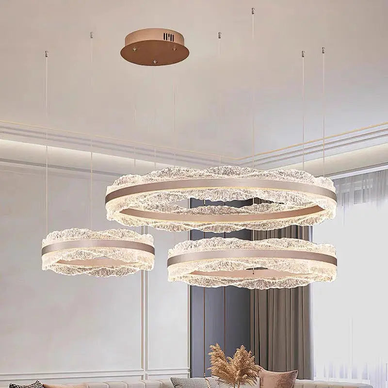 Afralia™ Modern Acrylic Texture Pendant Light for Home Decor