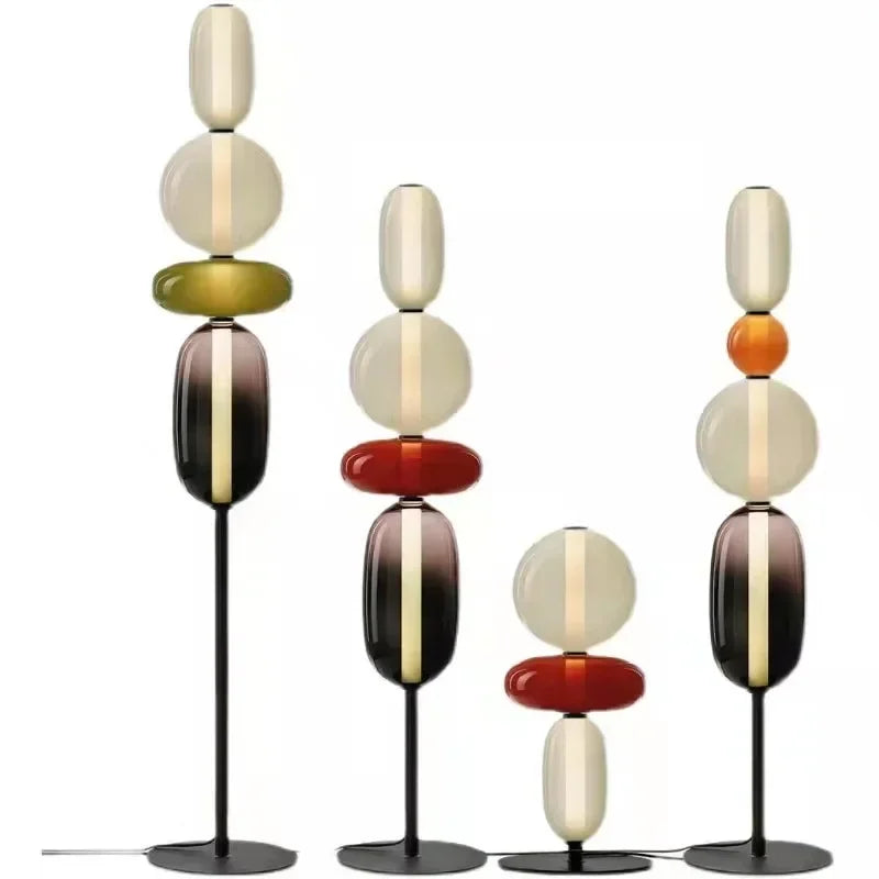 Afralia™ Glass Floor Lamp LED Table Light - Italian Design High Quality
