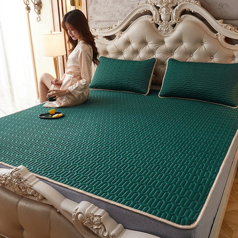 Afralia™ Summer Cooling Latex Bed Mat Set - Breathable & Comfortable