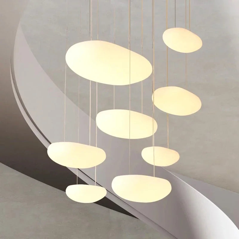 Afralia™ Nordic Stair Chandelier Living Room Bedroom Dining Pendant Lights Ceiling Light