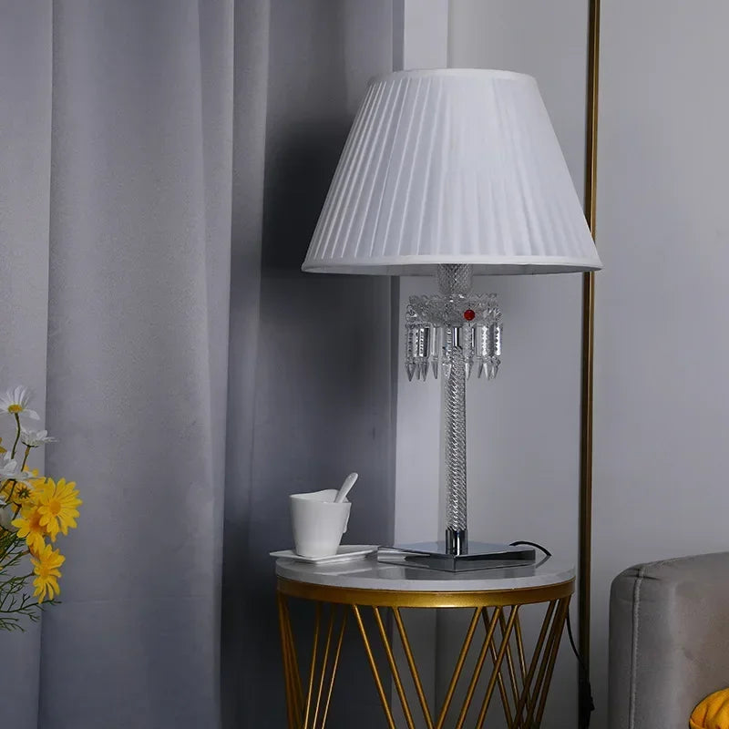 Crystal Table Lamp for Bedroom by Afralia™ - Luxury Design for Home Decor