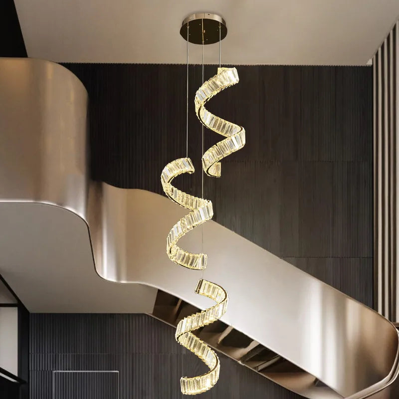 Afralia™ Luxury LED Chandelier with K9 Crystals for Home Suspension