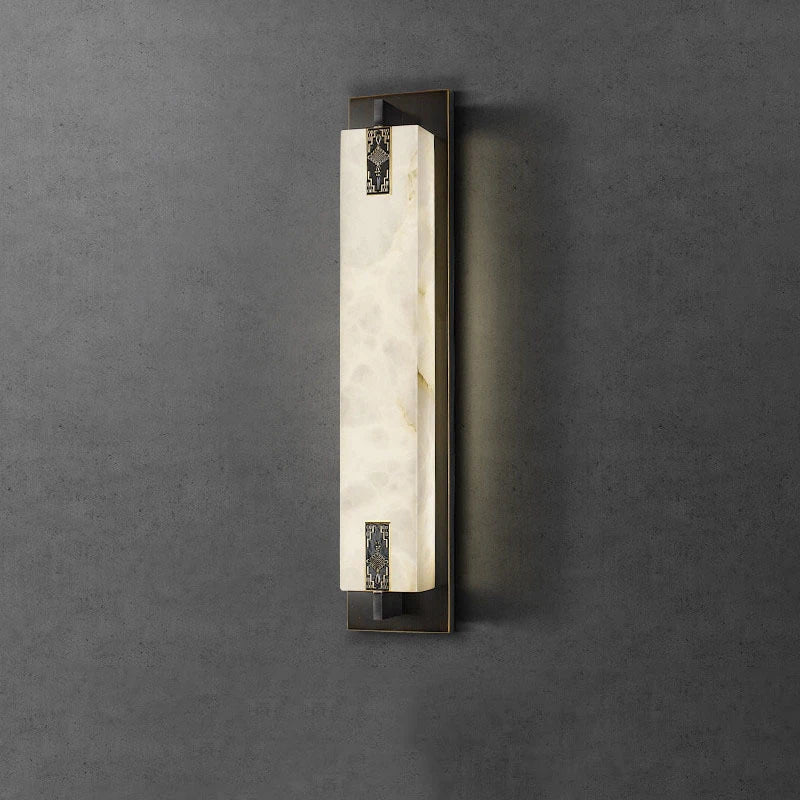 Afralia™ Marble Brass Led Wall Lamp: Elegant Illumination for Home, Hotel, and Teahouse