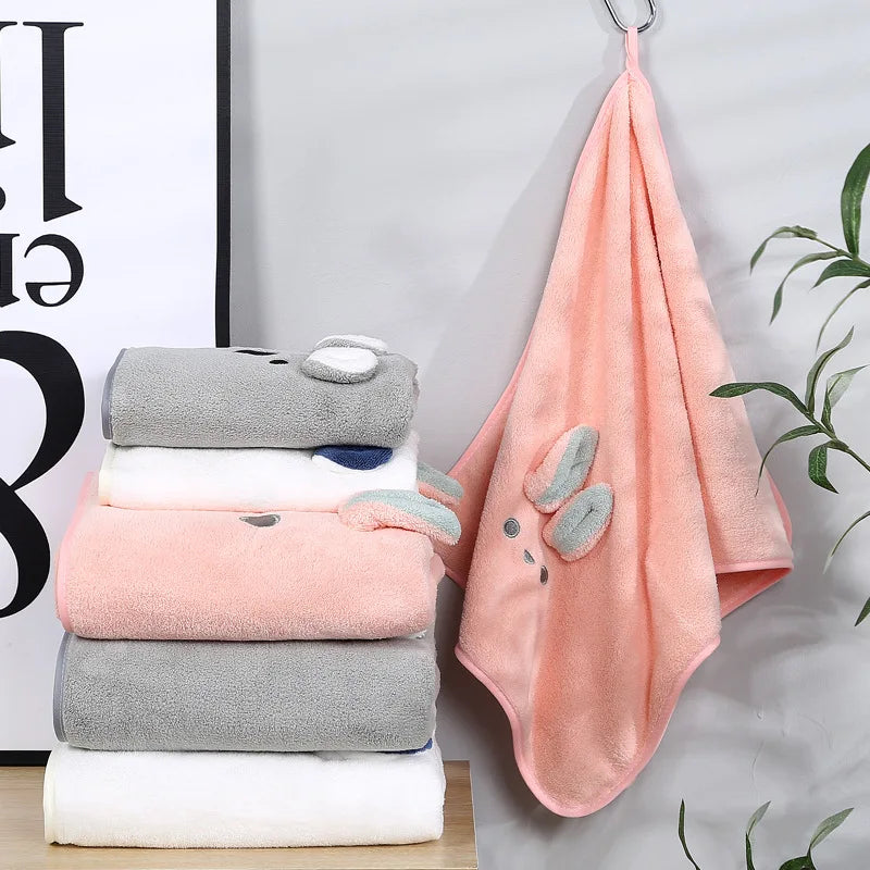 Afralia™ Cartoon Soft Hand/Face Towel | Coral Fleece Quick-drying Towel