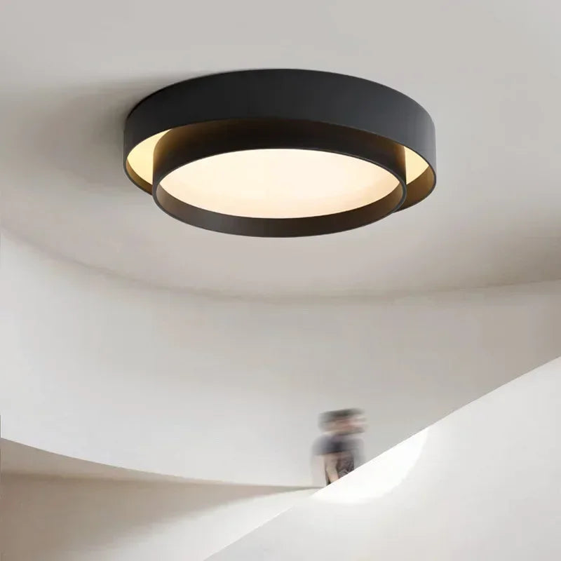 Afralia™ LED Ceiling Light Modern Minimalist Indoor LightingFixture White Black Grey