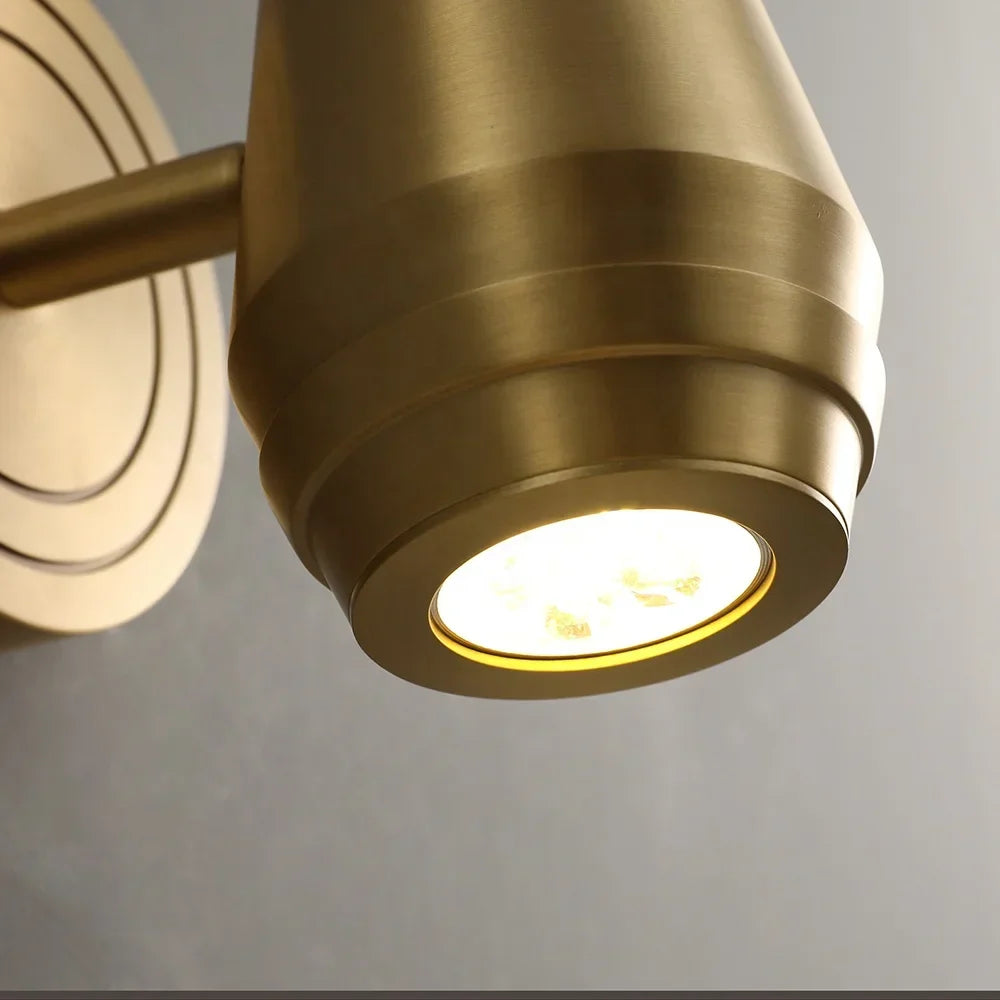 Afralia™ Brass Wall Lamp: Postmodern Minimalist Nordic Style for Bedroom, Apartment, or Living Room